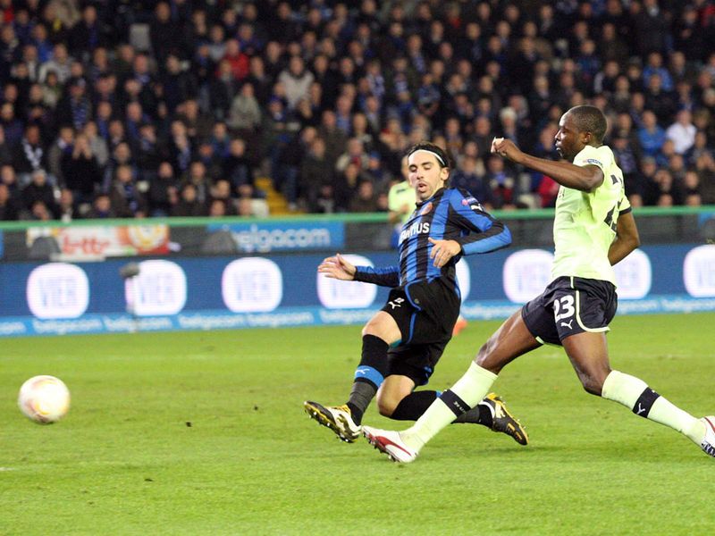 Before Shola Ameobi's goal ensures the teams go into the break level at 2-2