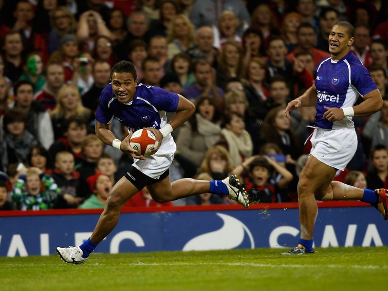 Fa'atoina Autagavaia scores for Samoa after just two minutes