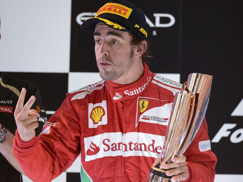 Fernando Alonso finished second