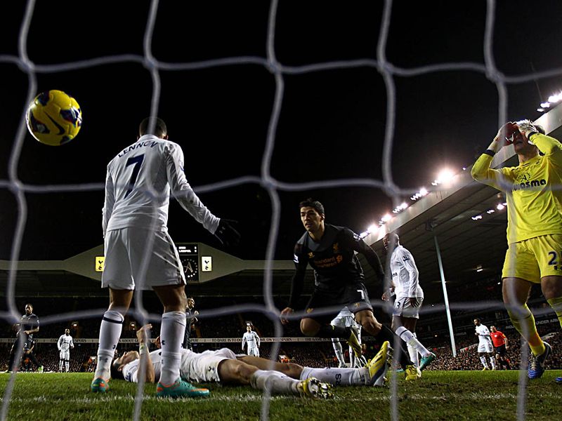 Liverpool bag a lucky consolation on 72 minutes, Lennon tries to clear off the line but thunders his clearance into Bale and the ball falls into the net.