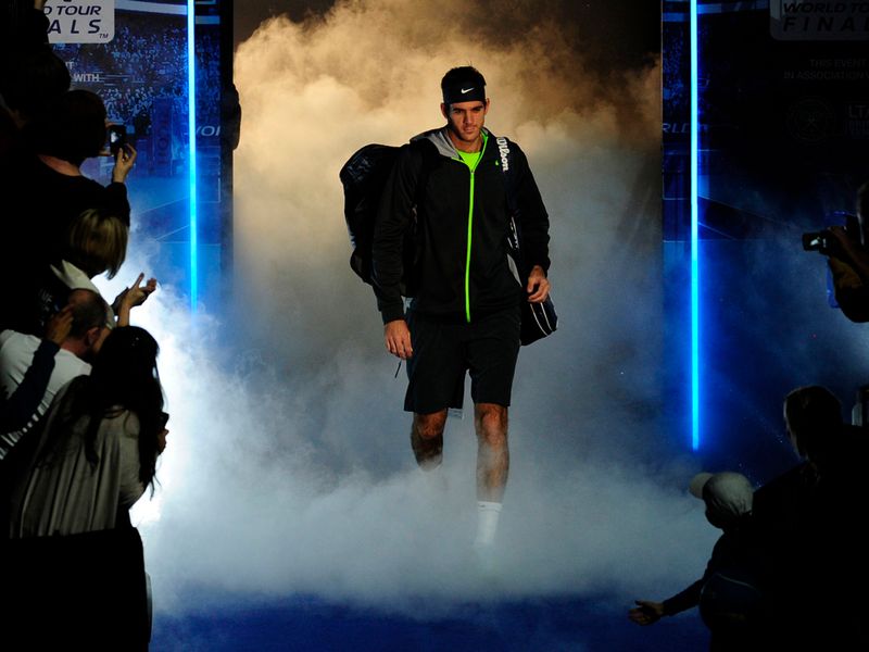 Juan Martin Del Potro took on Janko Tipsarevic in the final game of the night, with both players looking for their first win.