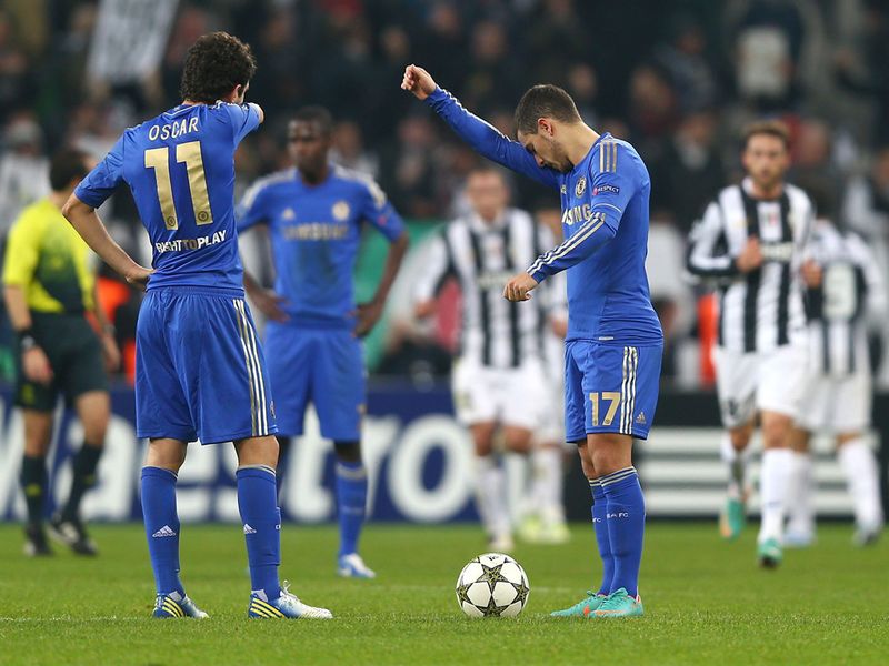 Oscar and Eden Hazard show their disappointment