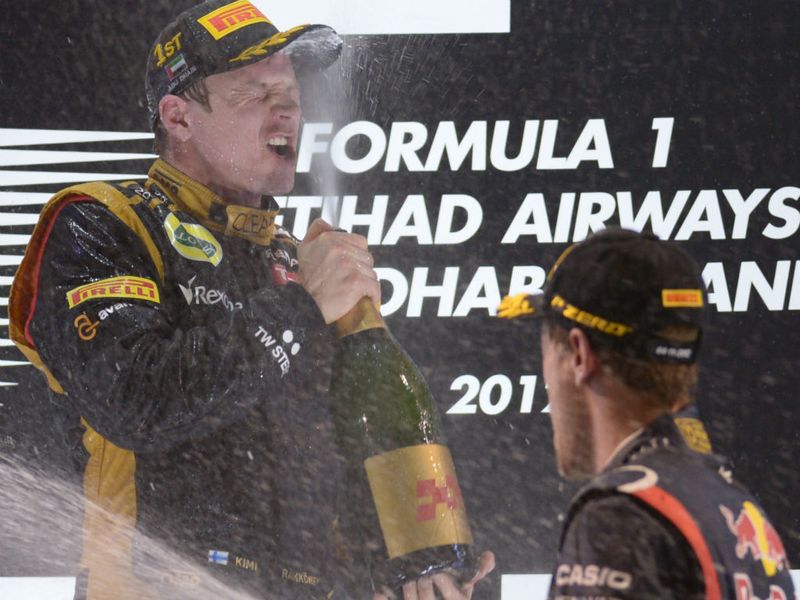 The podium celebrations