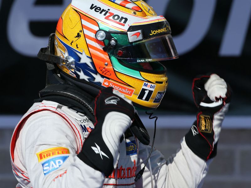 A jubilant Hamilton