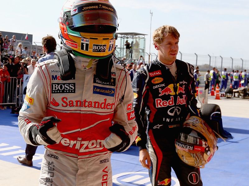 Lewis and Sebastian put on a thrilling show at the front