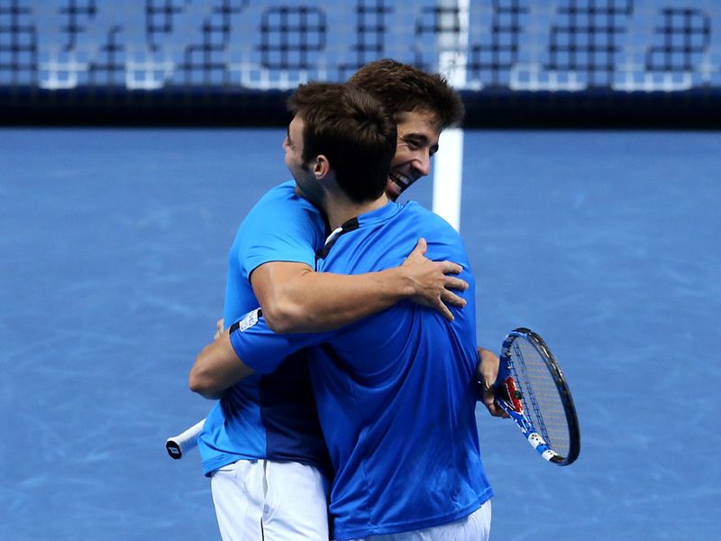 But it was Spanish duo Marc Lopez and Marcel Granollers who triumphed