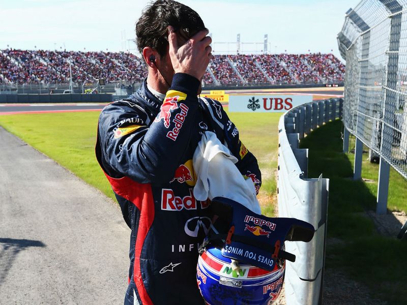 Mark Webber's race came to an early end