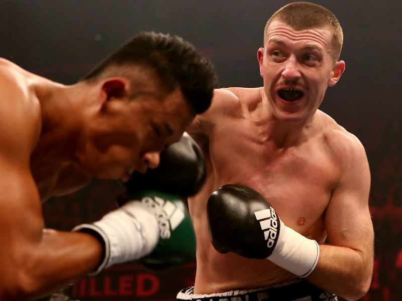 ...in contrast Scotty Cardle was taken eight rounds to get the decision over gritty Miguel Aguilar in their light-welterweight contest