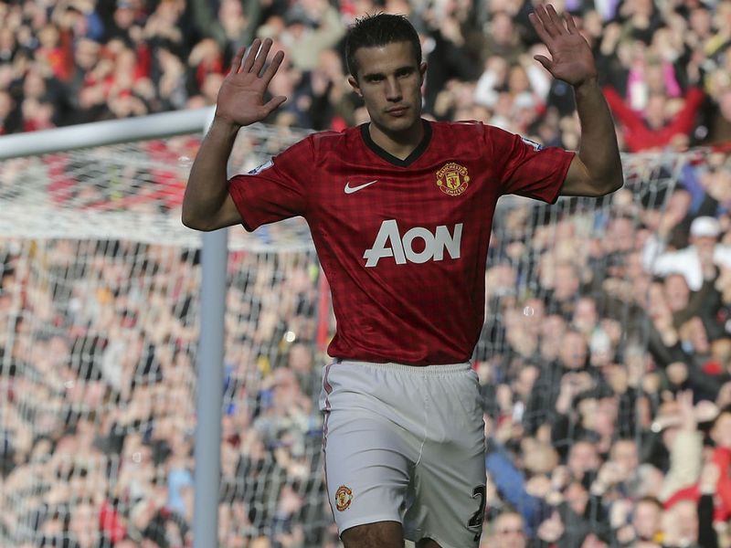 ...but Van Persie himself does not celebrate after scoring against his former club