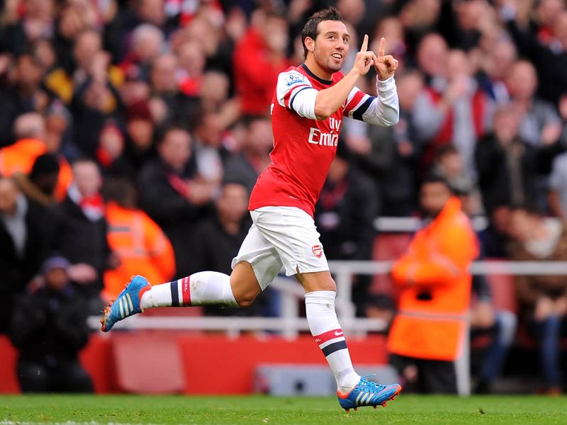 On the hour Arsenal make it four, Walcott releases Podolski down the left and his driven cross is swept home at the far post by Santi Cazorla.