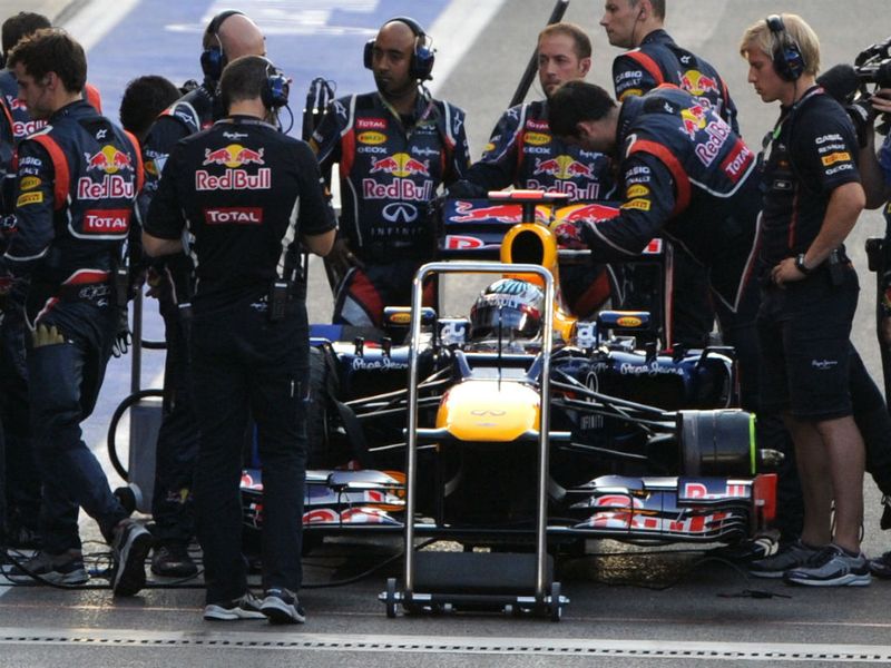 Sebastian Vettel started from the pit-lane