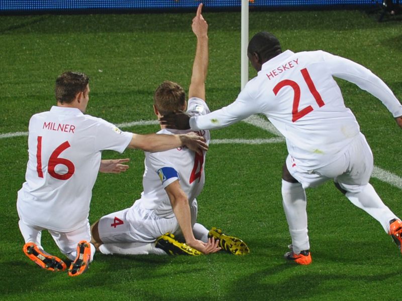 He rewards his manager by scoring the opening goal of England's 2010 World Cup campaign in a 1-1 against USA.