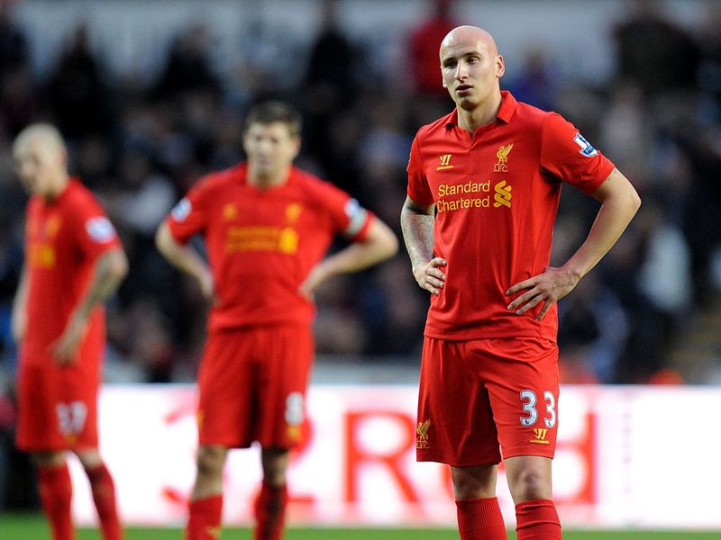 Jonjo Shelvey showed his frustration as Liverpool settled for a goalless draw