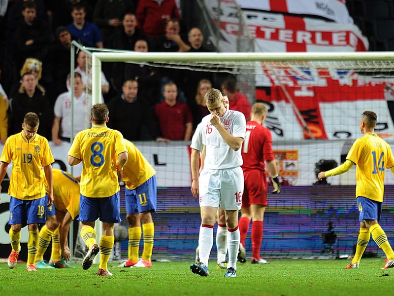 Ryan Shawcross shows his disappointment after England concede an equaliser