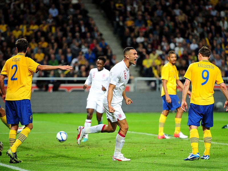 The third England debutant Steven Caulker then turns in a cross from Gerrard to put England ahead