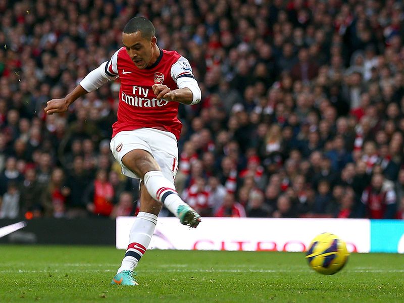 ...and the England winger calmly sidefoots the ball past Hugo Lloris.