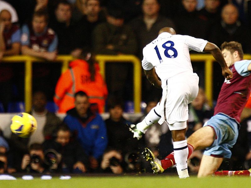 Jermain Defoe fired Tottenham into a first-half lead against the Hammers