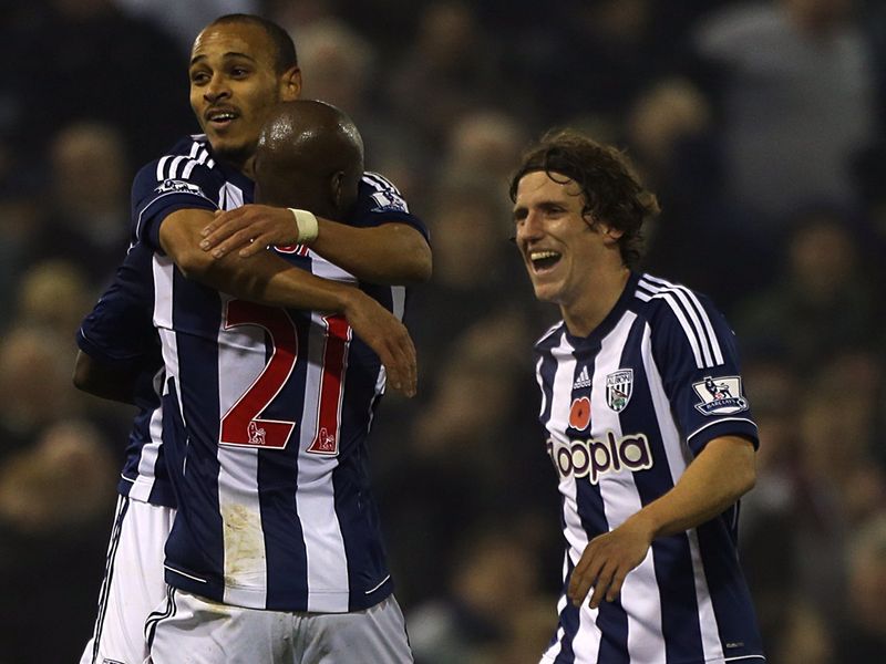 Odemwingie fired West Brom into the lead with a deflected strike on 35 minutes