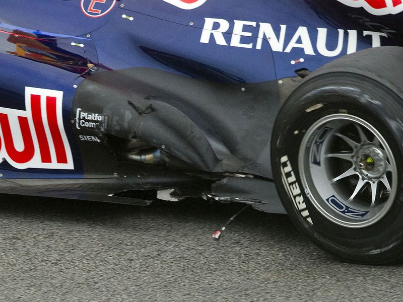 Vettel's damaged car