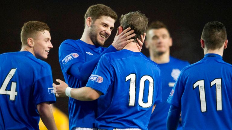 Rangers celebrate beating Annan