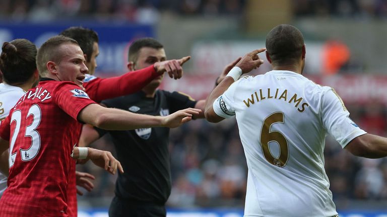 Ashley Williams: Insists he kicked the ball away in frustration