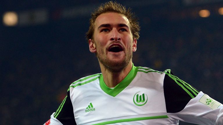Bas Dost wheels off after netting Wolfsburg's winner