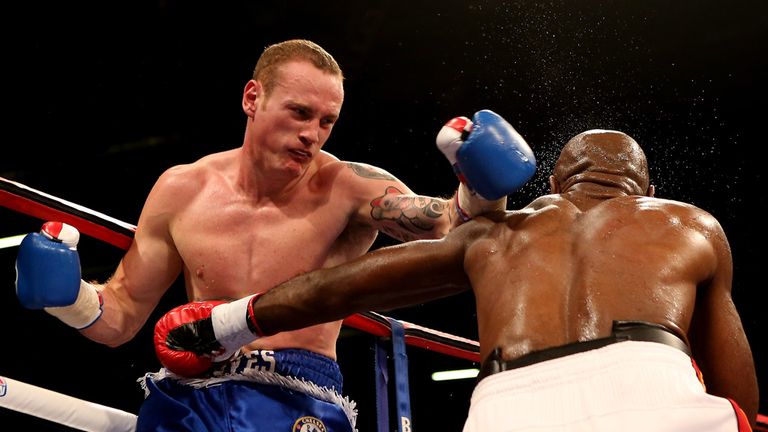 George Groves: In action against Glen Johnson in December