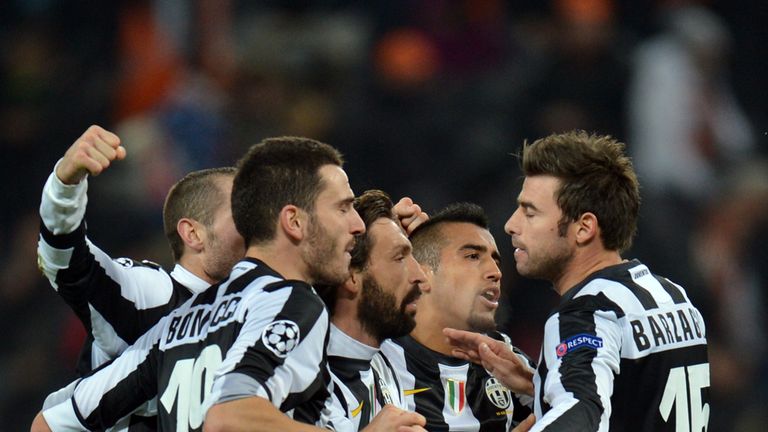 Great result: Juventus celebrate victory against Shakhtar Donetsk