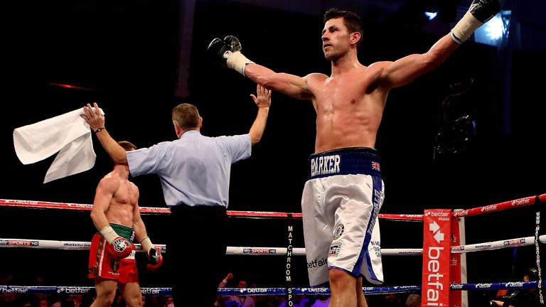 Stoppage: as Darren Barker re-starts his career by beating Kerry Hope in four.