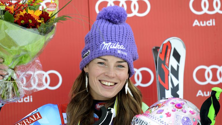 Tina Maze: Maintained 100 percent record in giant slalom this season