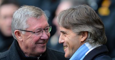 Sir Alex Ferguson and Roberto Mancini: Scot had the last laugh