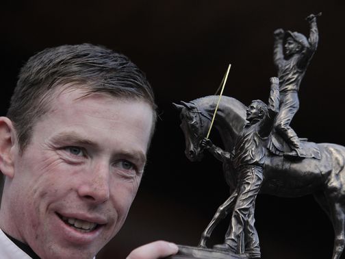 Andrew Lynch poses with the trophy&nbsp;
