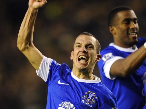 Leon Osman: Gave Everton the lead on Boxing Day