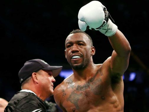 Austin Trout: celebrates his victory over Cotto