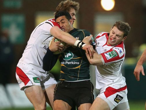 George Pisi finds his progress halted.