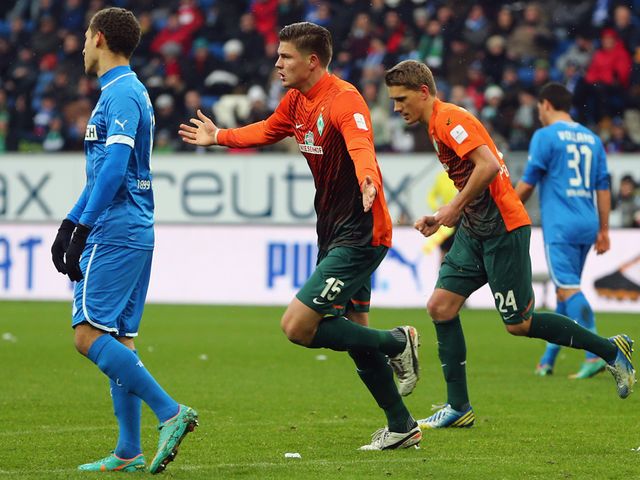 Werder Bremen celebrate.