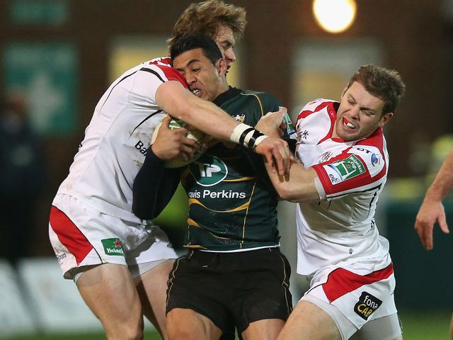 George Pisi finds his progress halted.