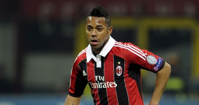 Robinho: Could now stay at Milan after a move to Santos stalled