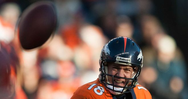 Peyton Manning: Threw three touchdown passes for the Denver Broncos