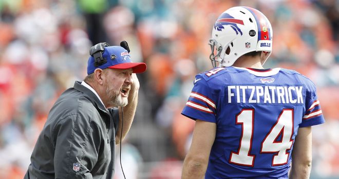 Chan Gailey and Ryan Fitzpatrick: End of the road in Buffalo for head coach