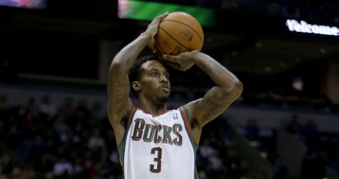 Brandon Jennings: scored 25 points as the Bucks beat the Heat 104-85 on Saturday