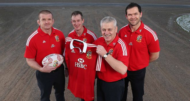 Graham Rowntree, Rob Howley, Warren Gatland and Andy Farrell (l-r): Lions coaching team