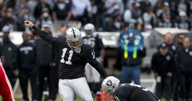 Sebastian Janikowski: Kicked all the points in Oakland's win over Kansas City on Sunday