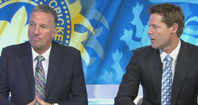 Nasser Hussain and Sir Ian Botham: reckon India just about shaded the opening day