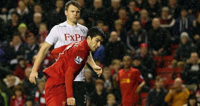 Luis Suarez netted an injury time fourth