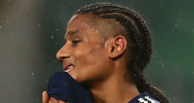Frustration for Hamburg defender Michael Mancienne.