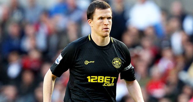 Wigan skipper Gary Caldwell made his return to action at Goodison Park
