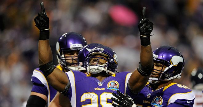Adrian Peterson: rushed for 154 yards and two touchdowns for the Vikings