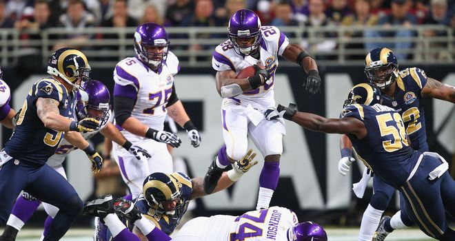 Adrian Peterson: 294 yards shy of breaking the mark of 2,105 set by Eric Dickerson of the Los Angeles Rams