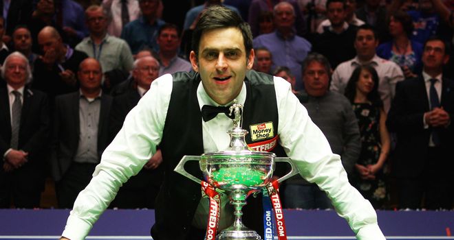 Ronnie O'Sullivan celebrates 2012 world title